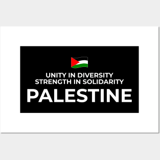 Unity in diversity, strength in solidarity - Palestine (Dark) Posters and Art